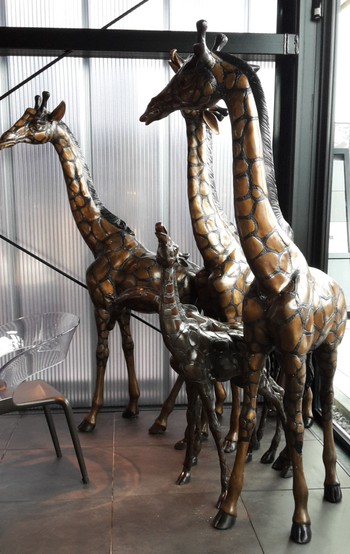 nicotine arm Verzakking Beeld - Brons giraf groot ca. 200 cm | Wassink bestratingen