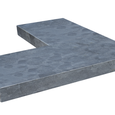 Hardsteen vijverrand hoekstuk 3x30