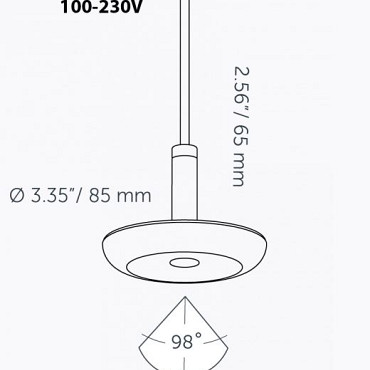 Sway Pendant 12V Pearl Grey