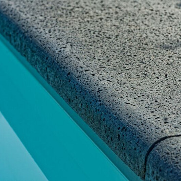 Schellevis zwembadrand hoek 100x100x5 carbon*