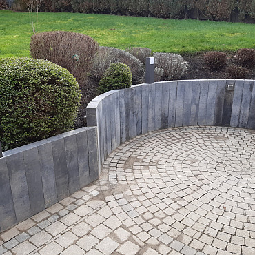Stapelblok Strak 11x14x60 Grijs-Zwart (Voorjaarsaanbieding)
