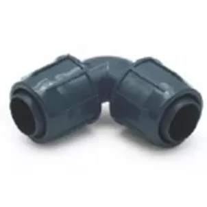 Stadex QJ, Druppel/PE slang, klem knie 90° 16 x 16 mm, met insteektules en wartels, PN4