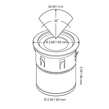 Smart Flux Tone Ø60 incl. RING 68 Pearl Grey