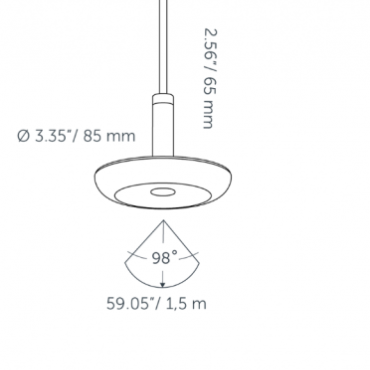 Sway Pendant 100-230V Duo Pearl Grey + Base Triple