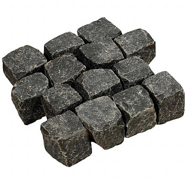 Turkse Basalt kinderkoppen ca. 8-10cm in krat ca. 5m²/ton