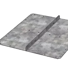 Bodemplaat - VERZINKT 60x60 cm.
