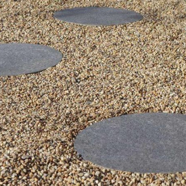 Ronde staptegel keramiek ca. Ø 37,5cm Grey