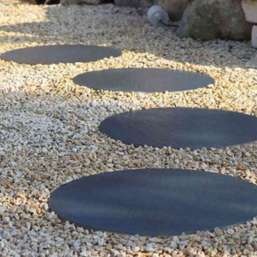 Ronde staptegel keramiek ca. Ø 37,5cm Nero