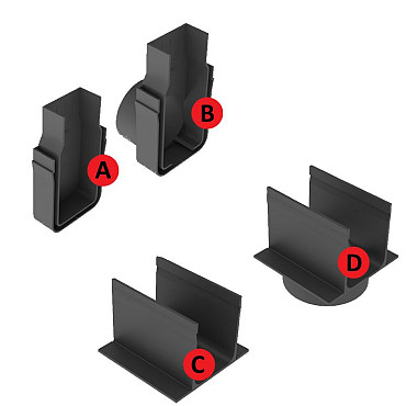 Watergoot design Slimline hoekstuk incl aluminium rooster