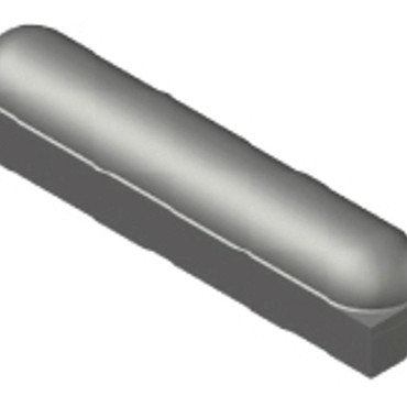 Parkeerband / Stootband 17x20x95 grijs dubbelkop