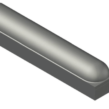 Parkeerband / Stootband 17x20x95 grijs enkelkop