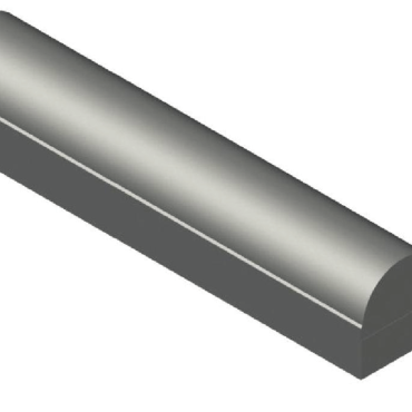 Parkeerband / Stootband 17x20x95 grijs tussenstuk