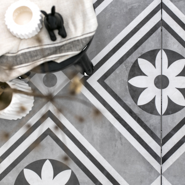 GeoCeramica 60x60x4 Concreet Flower Decor