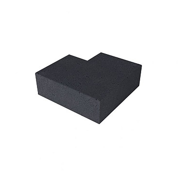 Schellevis traptrede 20x40 hoekstuk 90 graden uitwendig carbon*