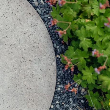 Schellevis Staptegel Rond 100x8 grijs