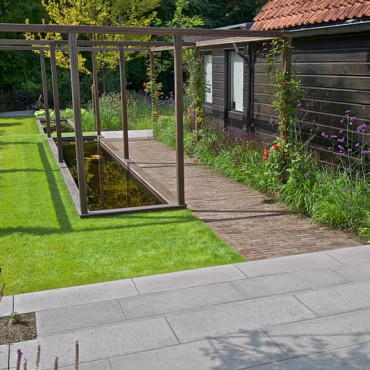 Schellevis traptrede L-model 15x40x100 grijs*