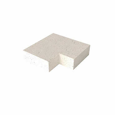 Schellevis traptrede 15x37 hoekstuk 90 graden inwendig creme*
