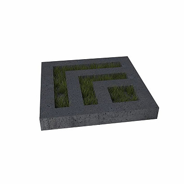 Schellevis Grasbetontegel Leaf 80x80x10 Antraciet