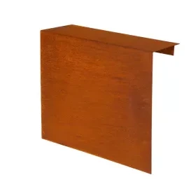 Overzetstuk muurelement recht 150x45x15,8cm Corten