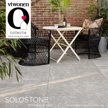 Keramiek Solostone 90x90x3 Marble Warm Grey