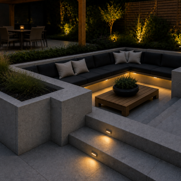 L-hoekelement 40x60x40 grijs