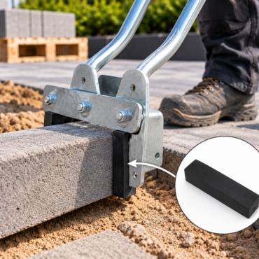 Los rubber voor trottoirbandtang