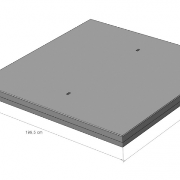 Industrieplaat 200x200x14 bezemstructuur EN (prijs op aanvraag)