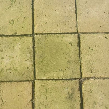 Oud gebakken tegels Estriks 20x20x7 geel