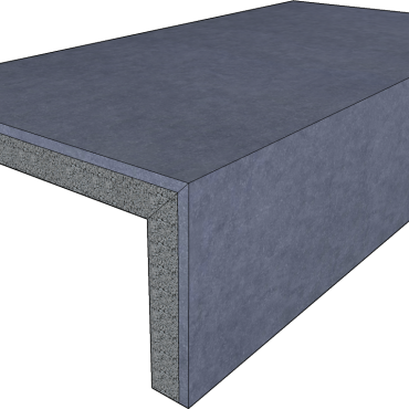 GeoCeramica Traptreden, vijver- en zwembadrand 40x80x4 bovenzijde + 1 lange zijde prijs 2
