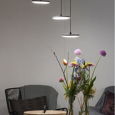Disc Pendant 100-230V Triple + Base Triple