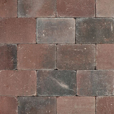 Budget trommelsteen 20x30x6 rood-genuanceerd (uitlopend Op=Op)