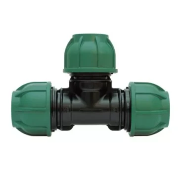 Stadex PP, Irrigatie PE klemkoppeling, T-stuk 90°, 16 x 16 x 16 mm, PN10, groene wartel (s)
