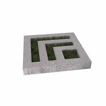 Schellevis Grasbetontegel Leaf 80x80x10 Grijs