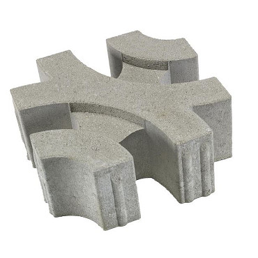 Grastegel Virage 30x30x12 Grijs