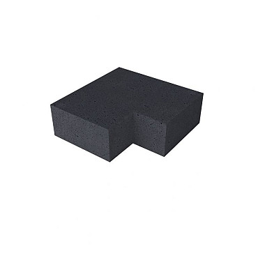 Schellevis traptrede 20x40 hoekstuk 90 graden inwendig carbon*