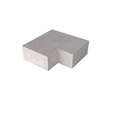 Schellevis traptrede 20x40 hoekstuk 90 graden inwendig grijs*