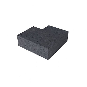Schellevis traptrede 20x40 hoekstuk 90 graden uitwendig antraciet*