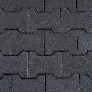 H-verbandsteen half 9,9x16,3x8 Zwart (R)