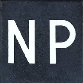 Betontegel 30x30x6 zwart 'NP' (niet parkeren)