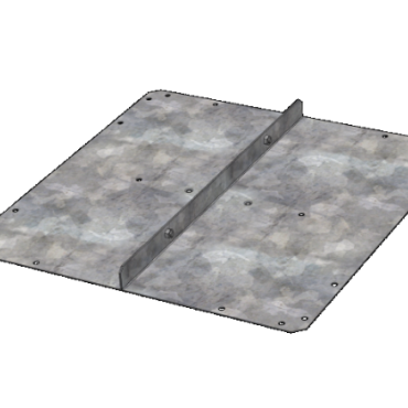 Bodemplaat - VERZINKT 90x90 cm.