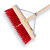 Wegenbouwbezem rood SOLIDE PPN 45 cm, ronde kap met IKAPE steel 150 x 2,8 cm en brede stokhouder.