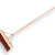 Wegenbouwbezem bruin SOLIDE geoliede bassine 45 cm, ronde kap, met IKAPE steel 150 x 2,8 cm en brede stokhouder