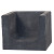 U-hoekelement 50x40x40 zwart* (uitlopend)