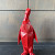 Beeld - Pinguin rood design 50 cm