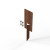 Koppelspies 10cm Corten (inclusief 2 zelftappers)