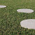 Ronde staptegel keramiek ca. Ø 37,5cm Beige