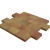 Budget trommelsteen 20x30x6 terra-geel