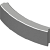 Bochtband 78,5 cm 8x20 antraciet, R=0,5-1-2-3-4-5-6-8-10-12