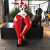 Beeld - Vrouw kunststof rood beschilderd 140cm