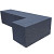 Patiohoekblok strak 15x15x60/30 antraciet
